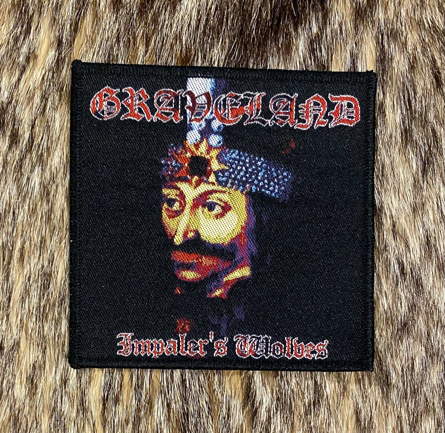 Graveland - Impalers Wolves Black Border Square Patch (Copy)