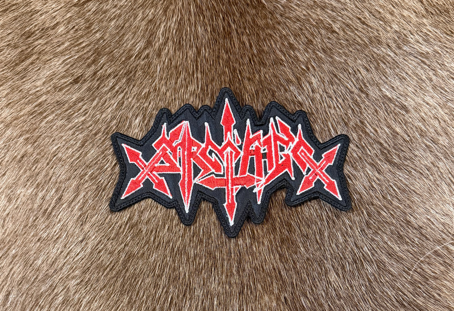 Sarcofago - Cut Out Logo Patch