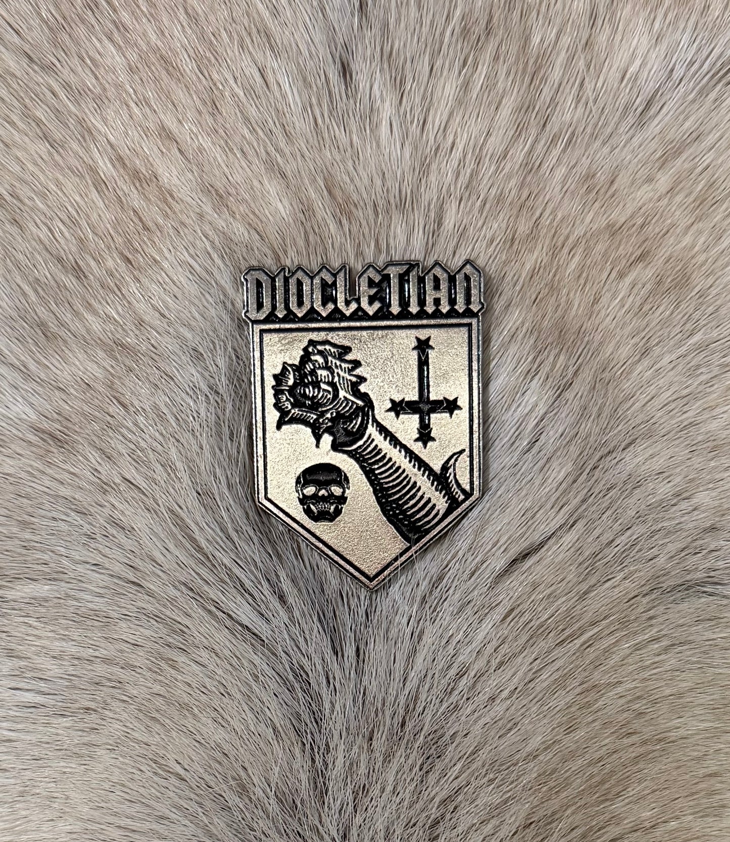 Diocletian - Doom Cult Shield Metal Pin