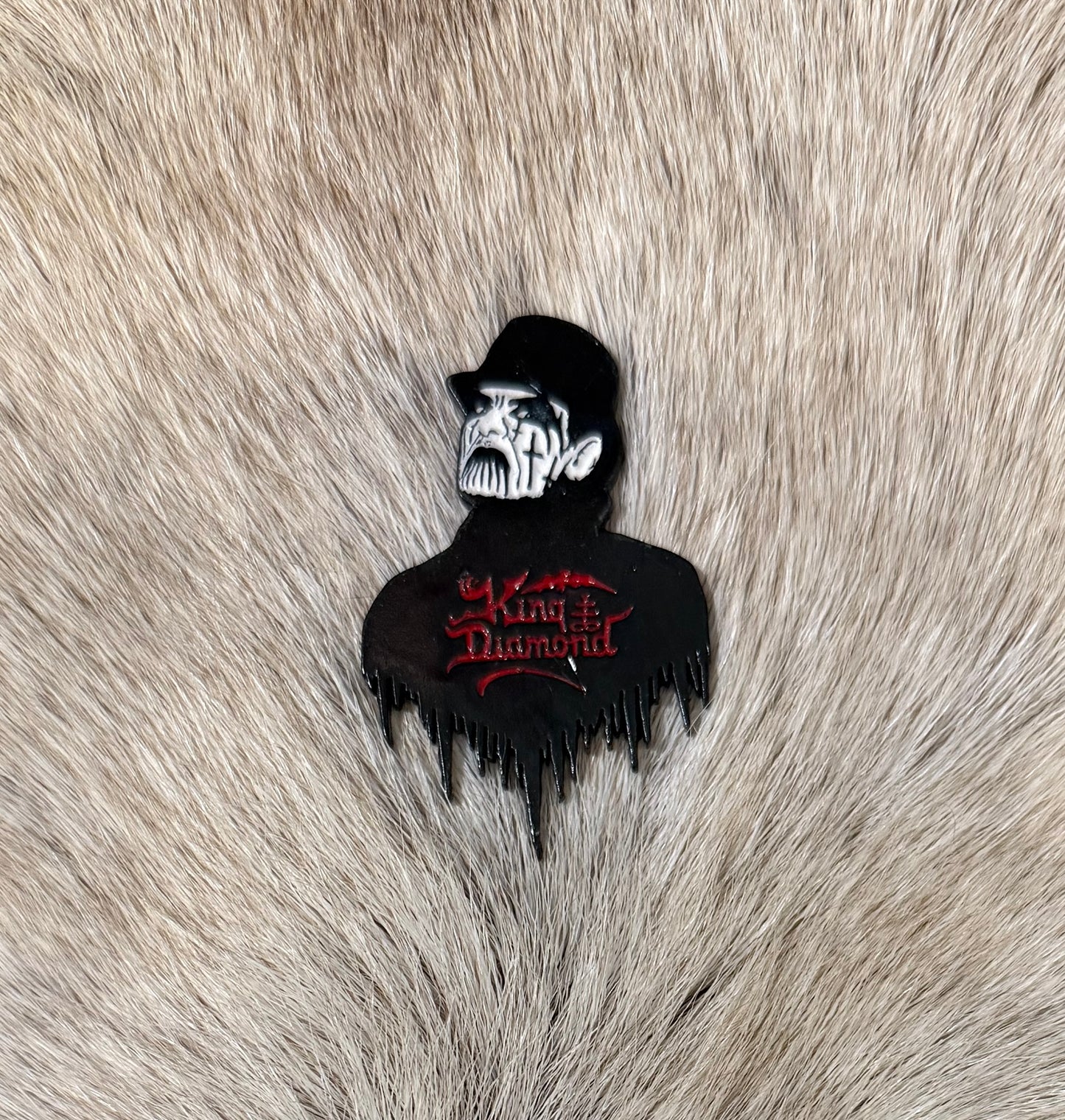 King Diamond - Face & Logo in Colour Metal Pin