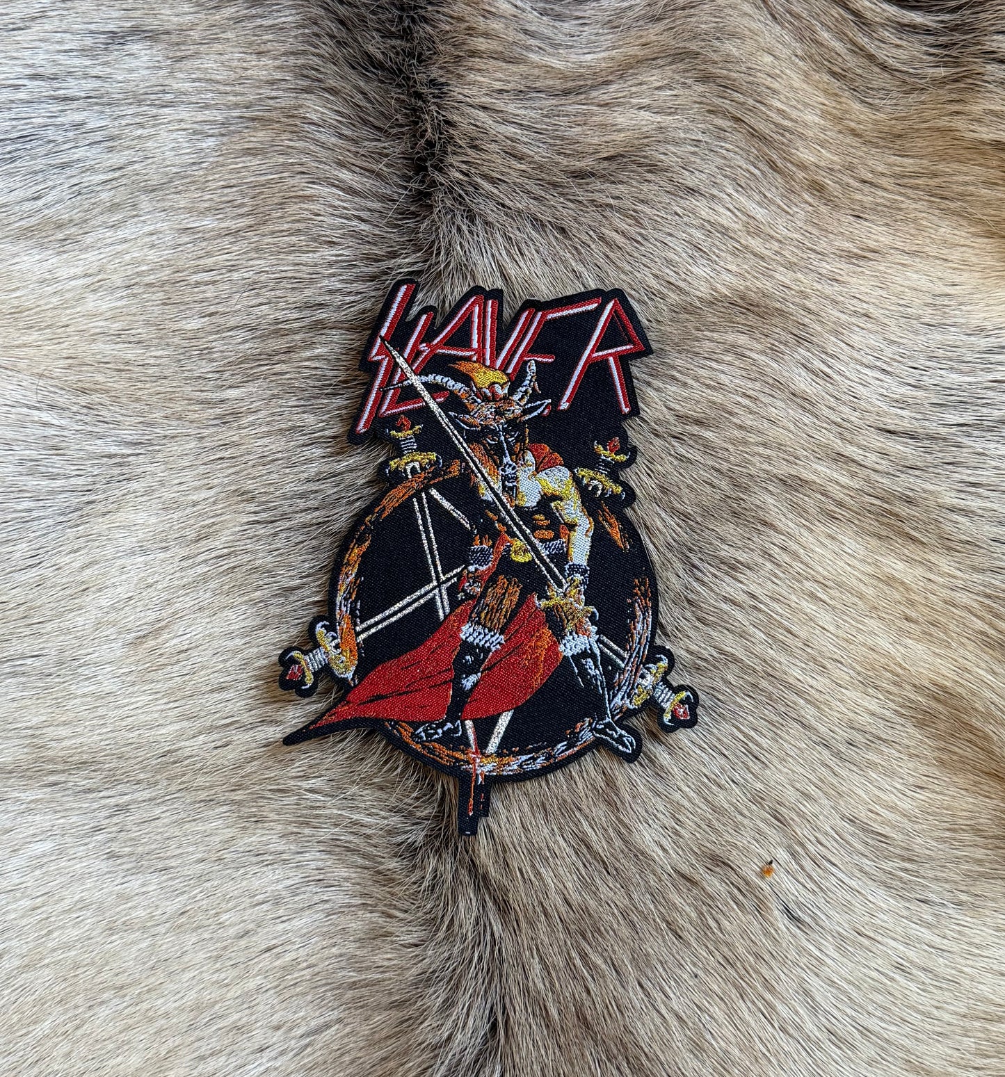 Slayer - Show No Mercy Goat & Logo Cut Out Patch