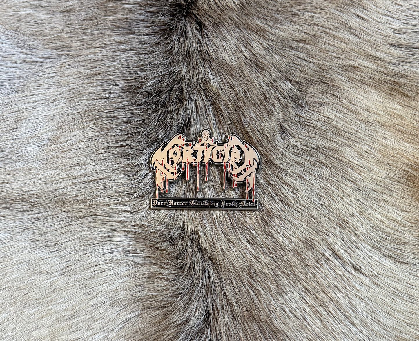 Mortician - Pure Horror Glorifying Death Metal Metal Pin