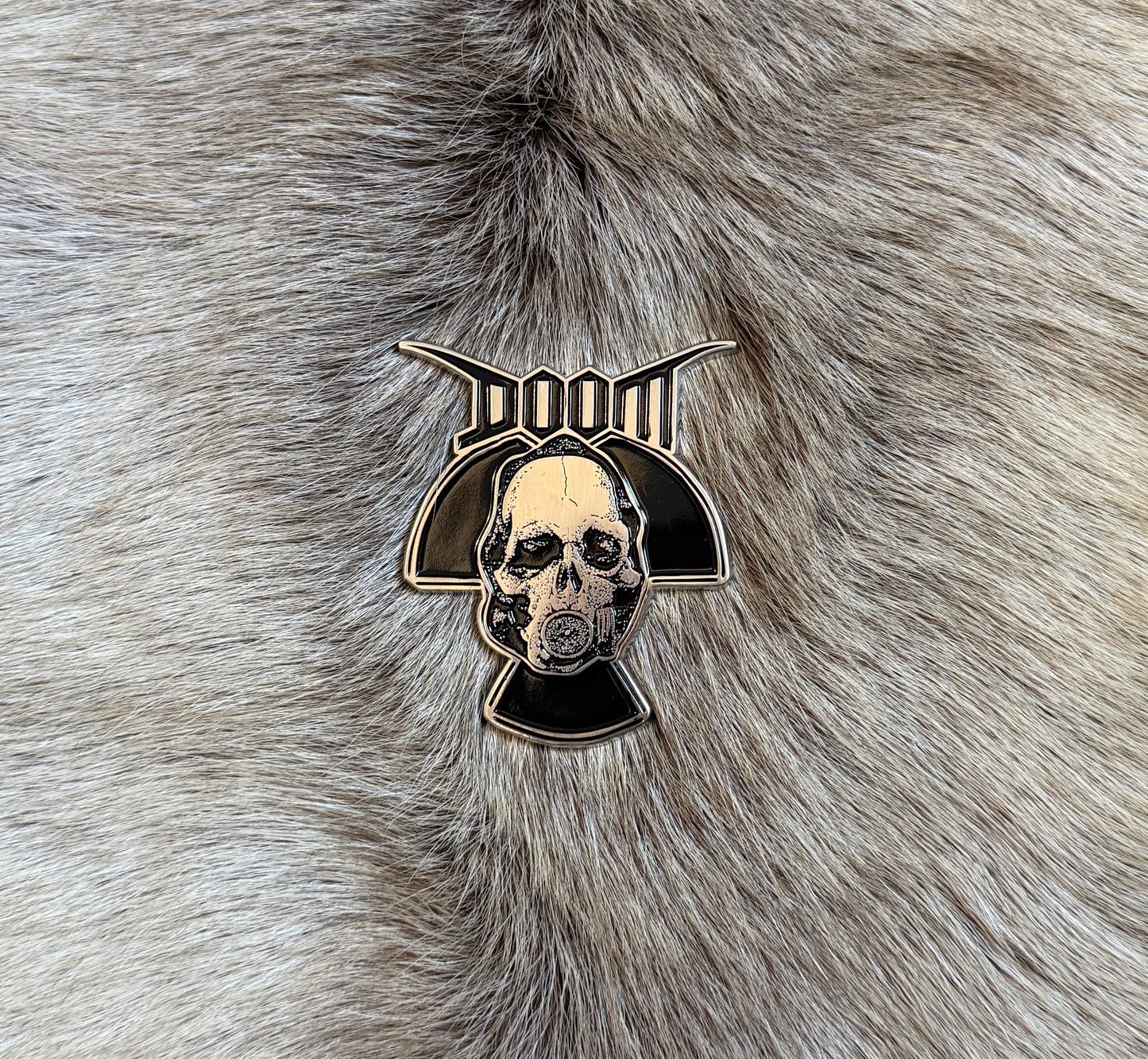 Doom - Gas Mask Logo Metal Pin