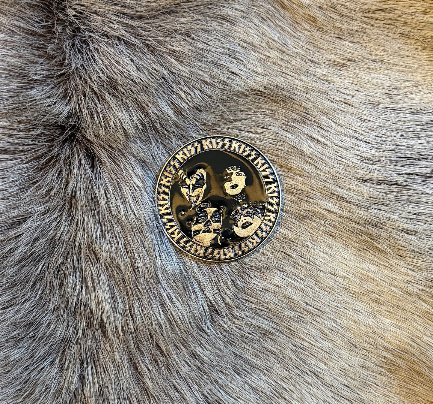 Kiss - Band Members Circular Metal Pin