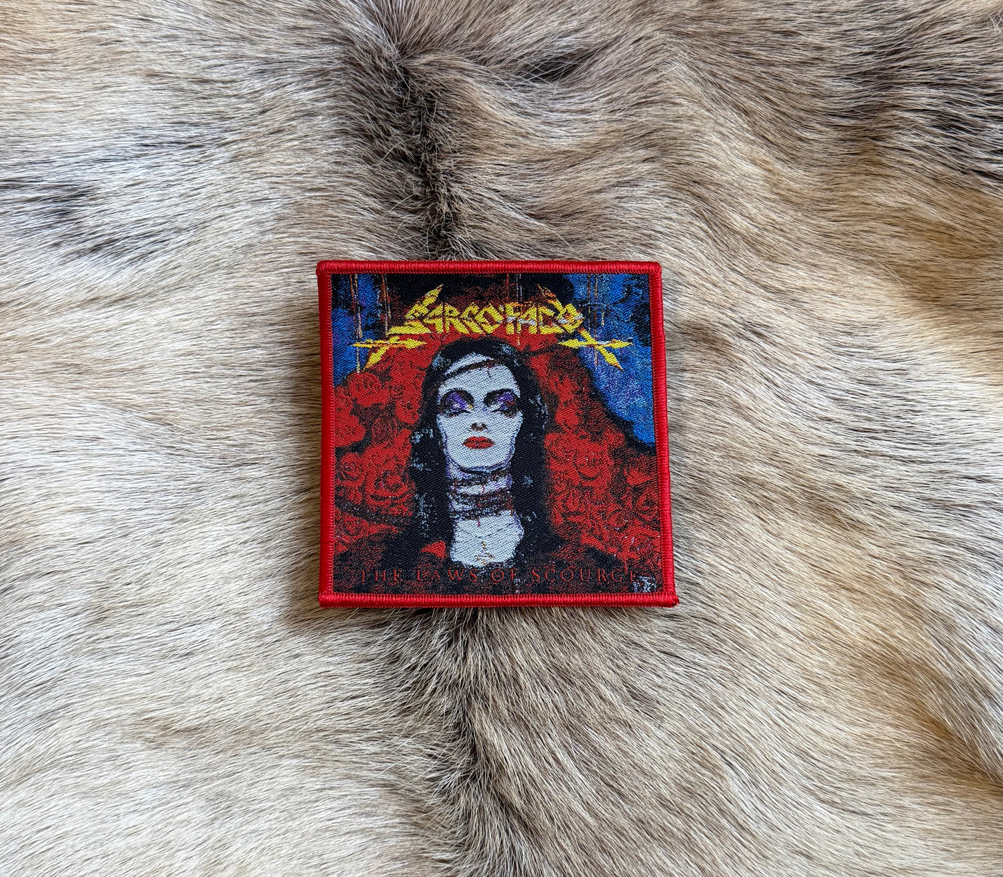 Sarcofago - Laws Of Scourge Square Patch