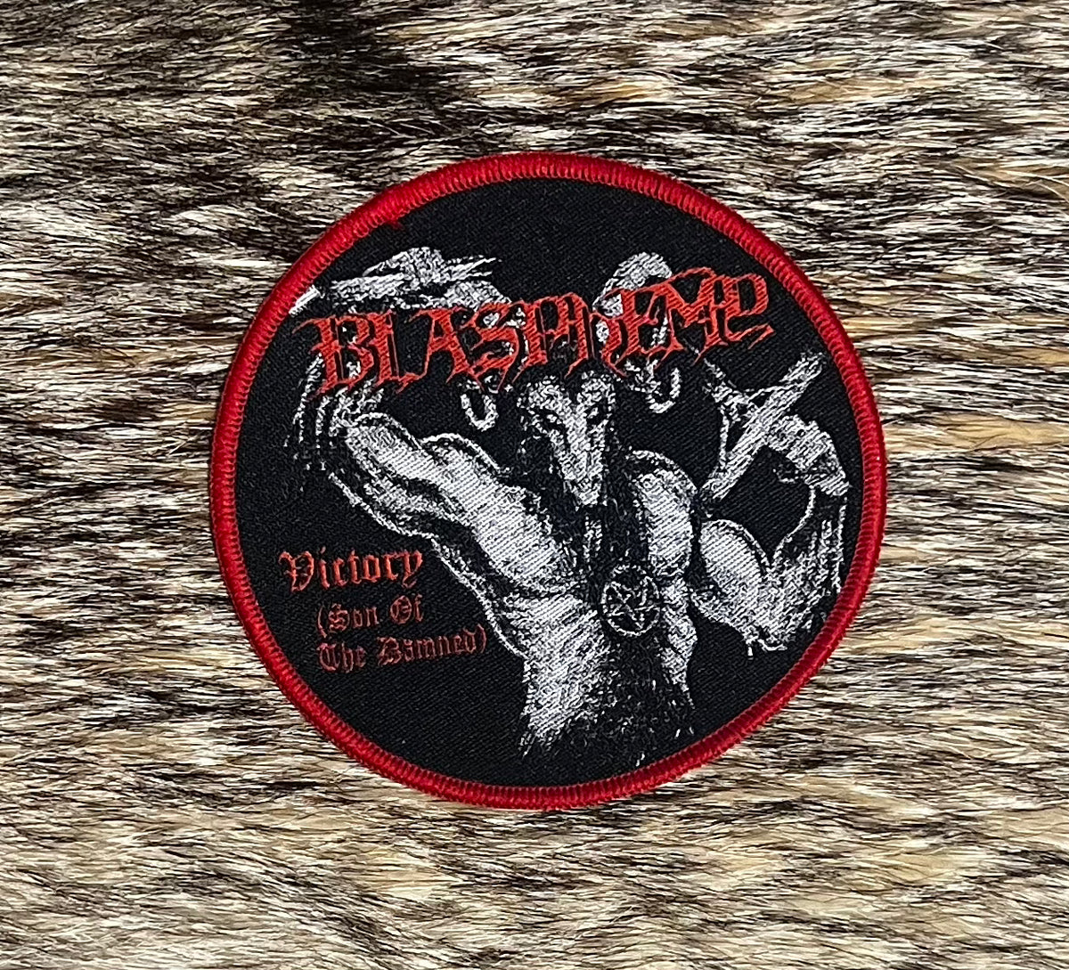 Blasphemy Victory Son Of The Damned Circular Patch Mercian Storm Mailorder