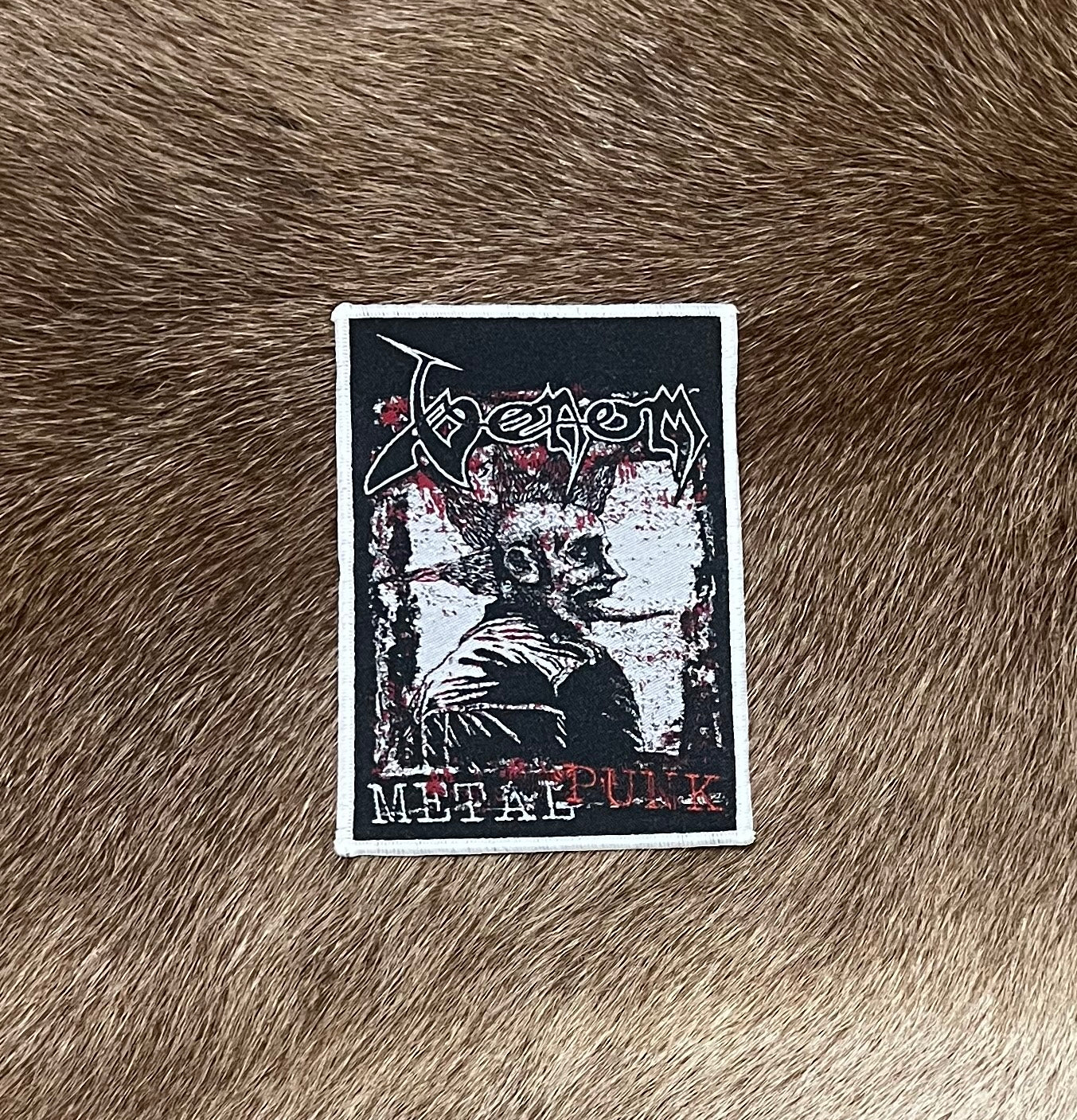 Venom - Metal Punk WHITE Border Patch