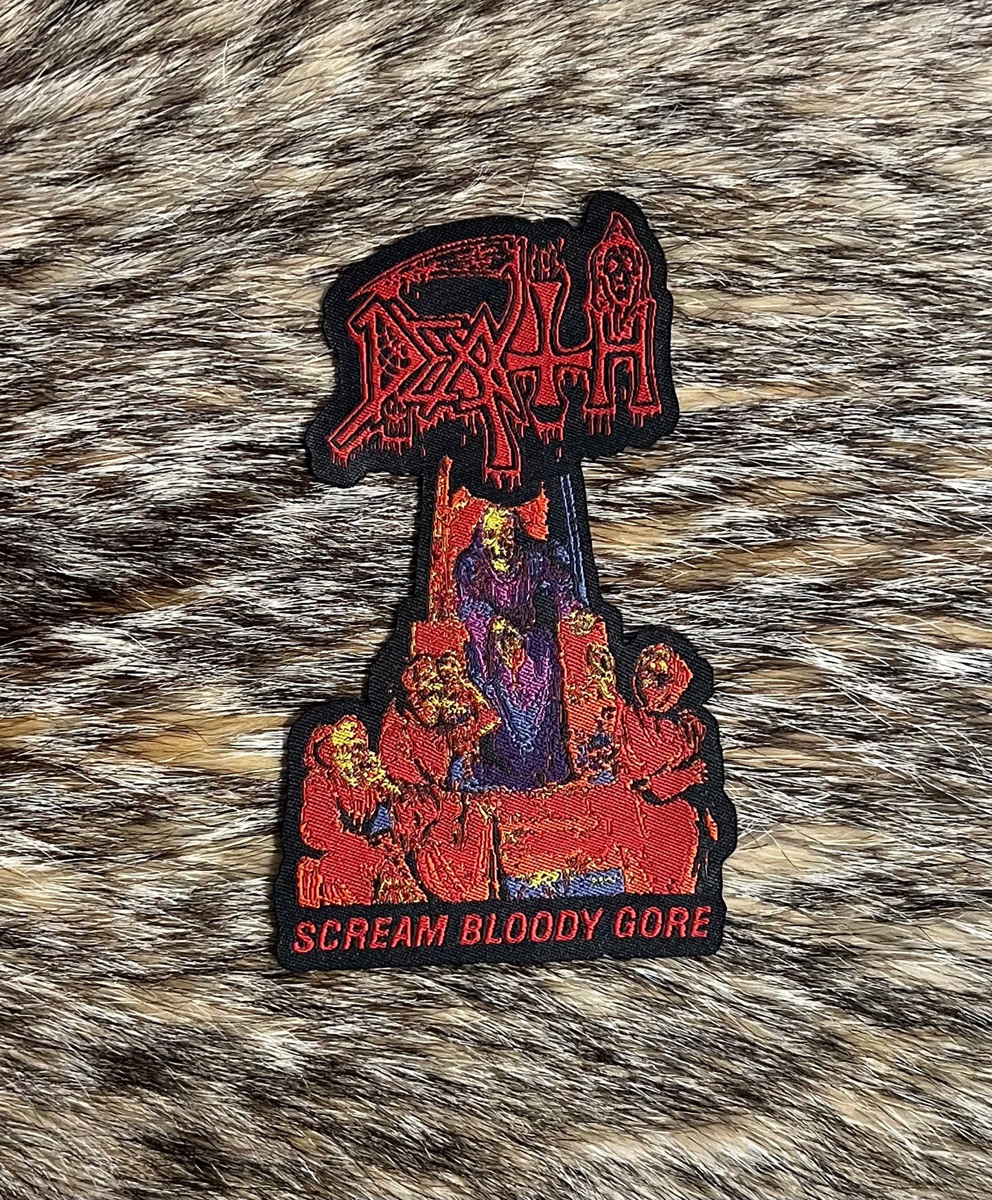 Death - Scream Bloody Gore Cut Out Patch