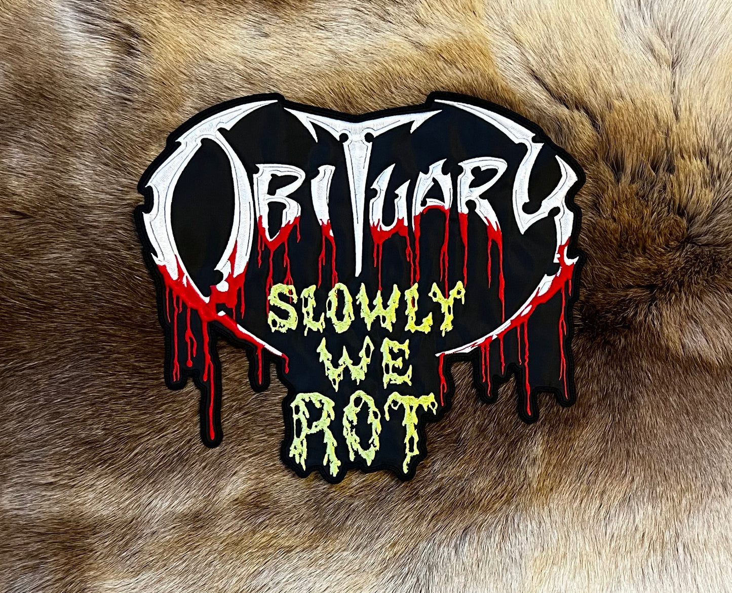 Obituary - Slowly We Rot Large Logo Patch