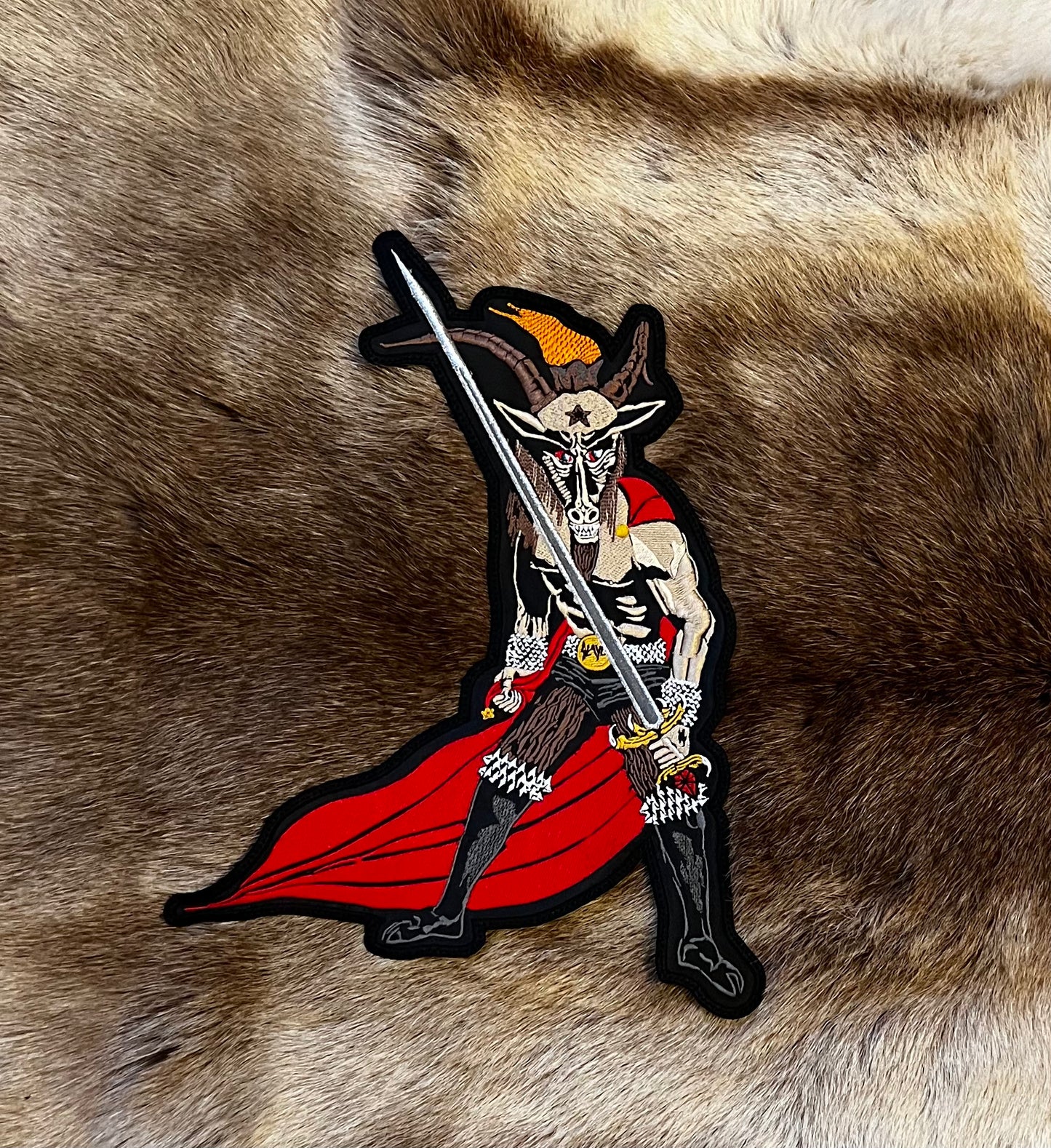 Slayer - Show No Mercy Goat Cut Out Large Patch