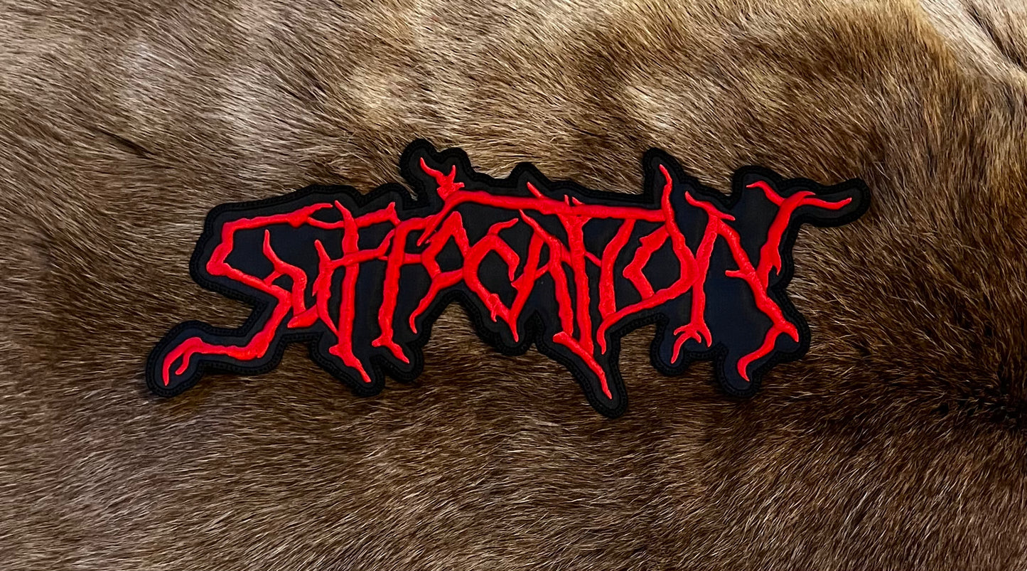 Suffocation - Large Red Logo Cut Out Patch