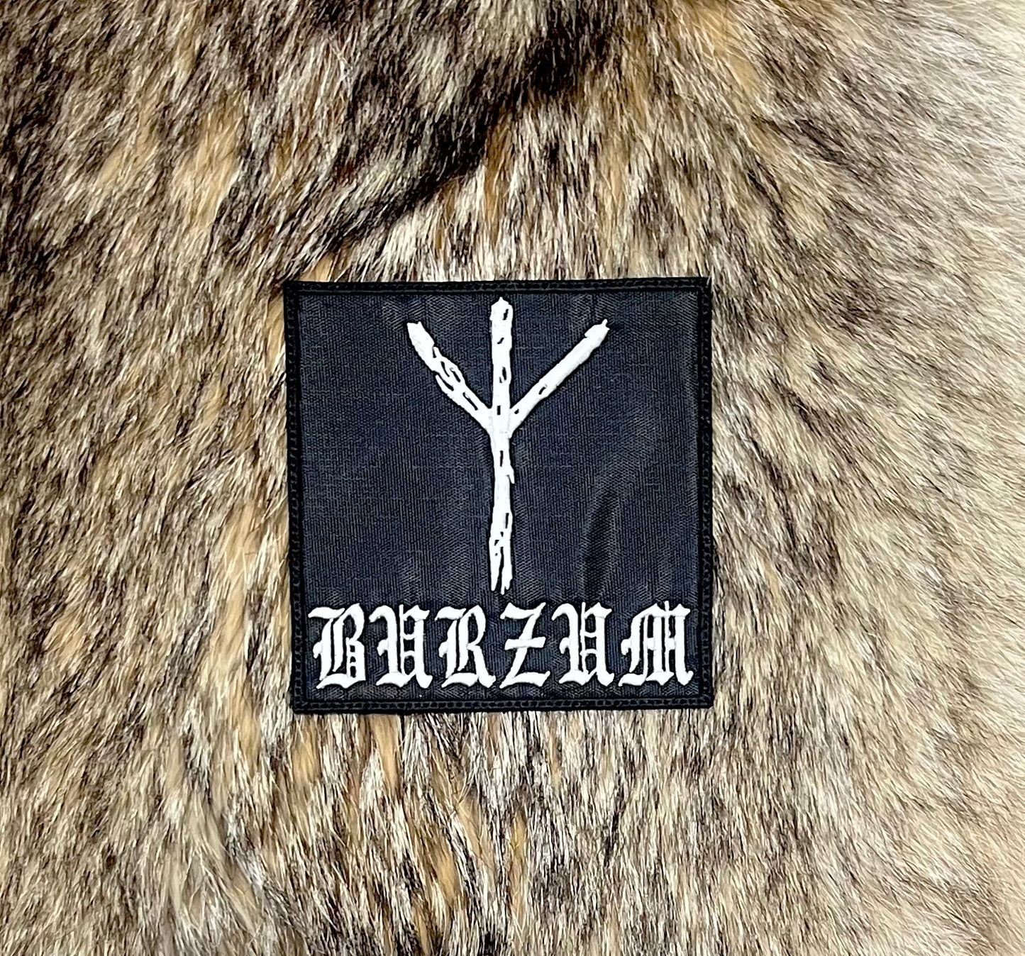 Burzum - Algiz Rune and Logo Patch