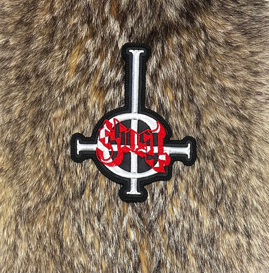 Ghost - Red & White Cut Out Logo Patch