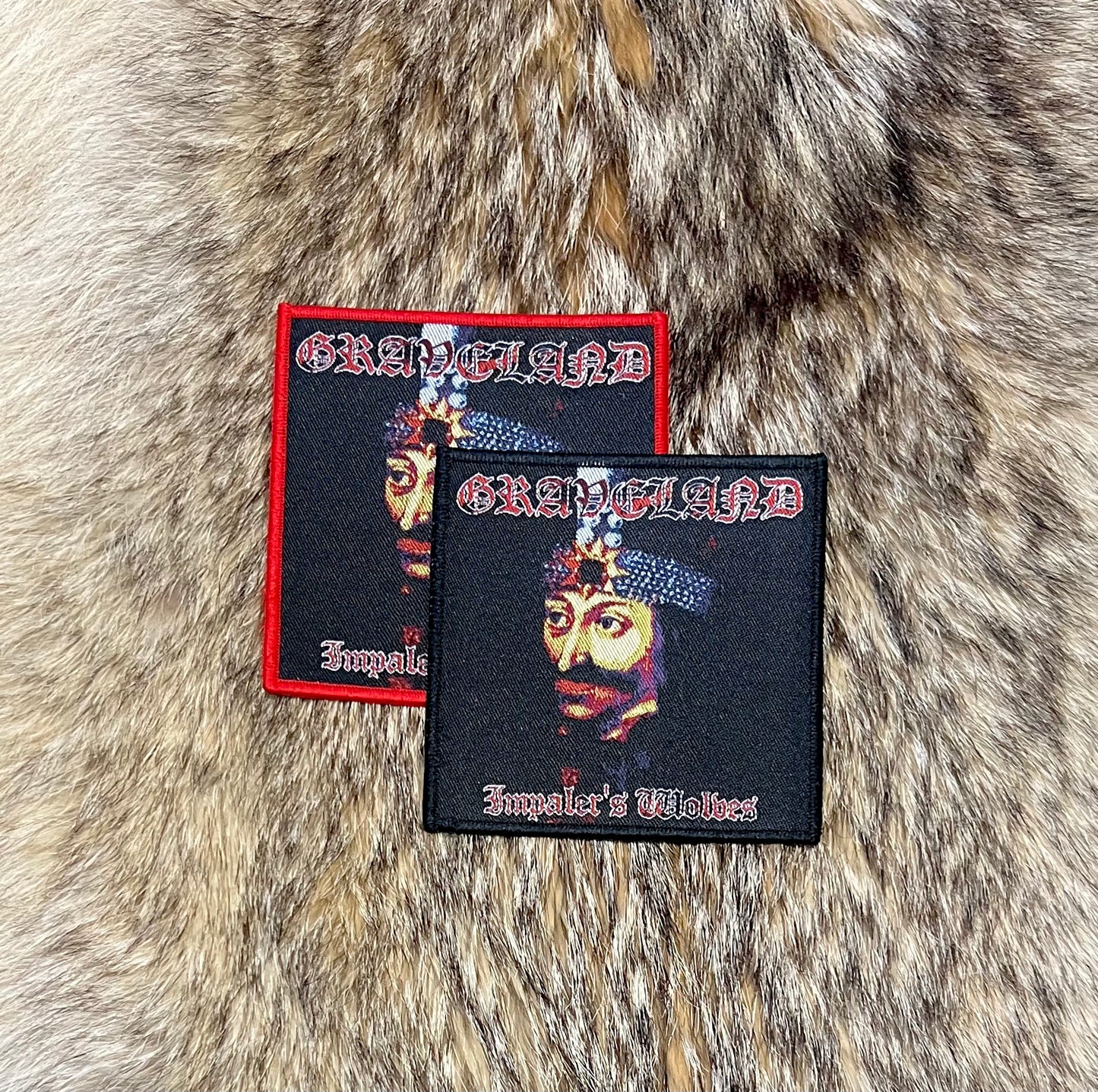 Graveland - Impalers Wolves Black Border Square Patch (Copy)