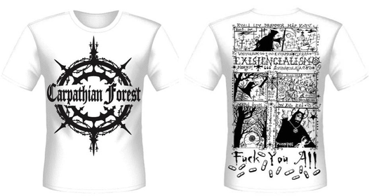 Carpathian Forest - Evil Egocentrical Existencialism Short Sleeved White T-shirt