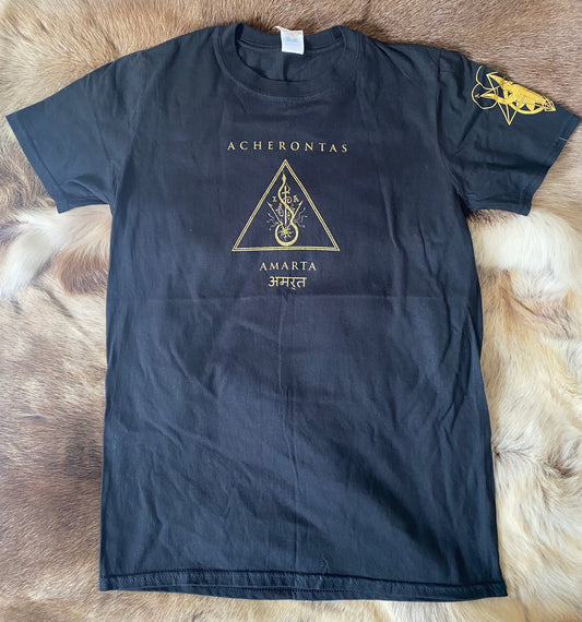 Acherontas - Amarta Gold Print Short Sleeved T-shirt