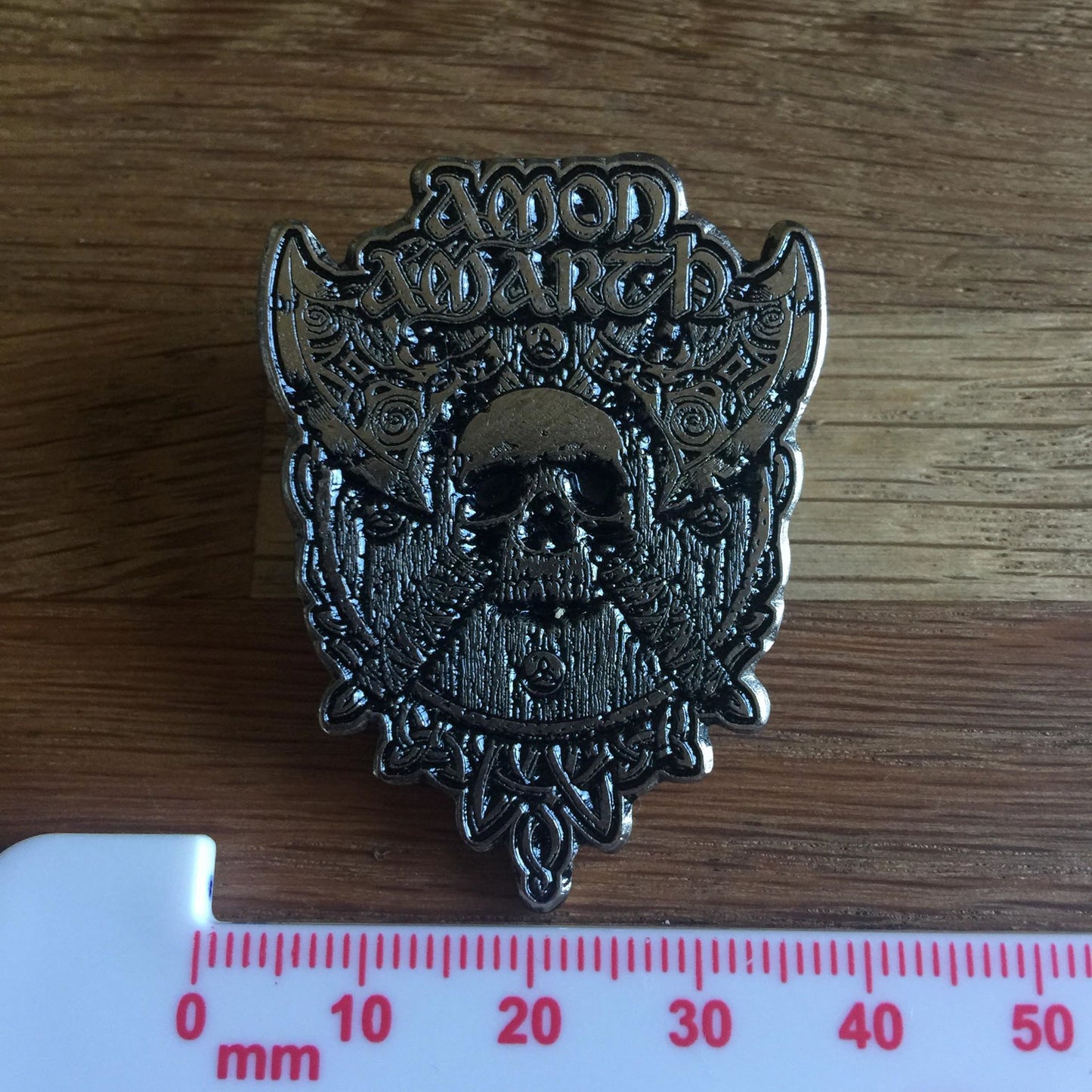Amon Amarth - Axes, Skull and Shield Metal Pin