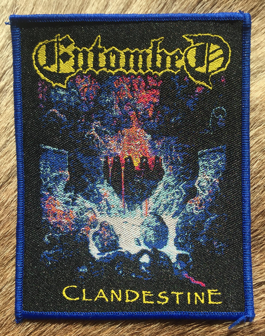 Entombed - Clandestine Blue Border Patch