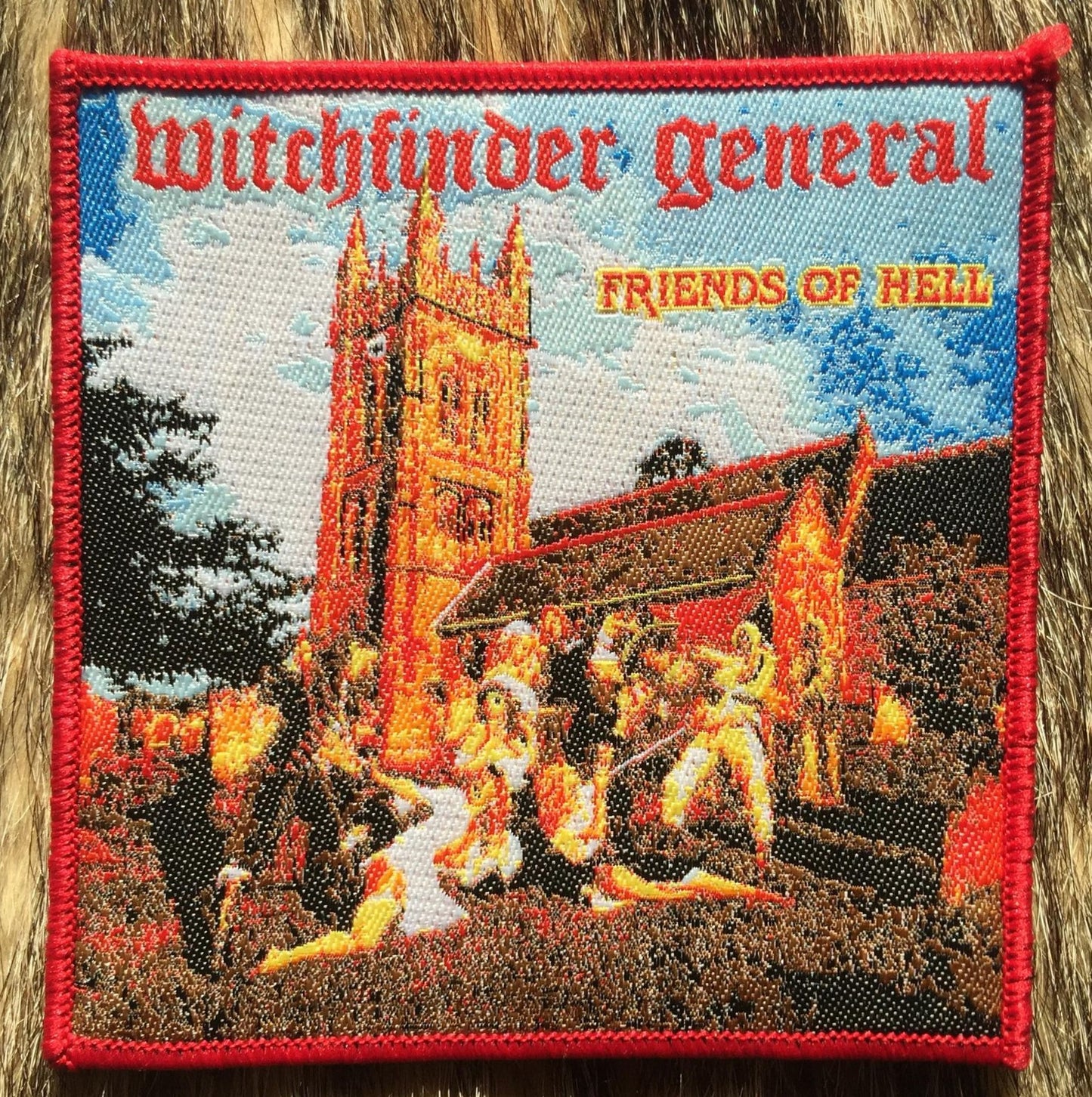 Witchfinder General - Friends of Hell Red Border Patch