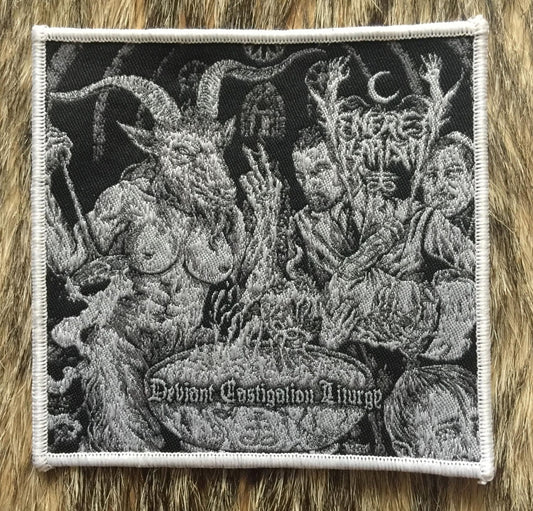 Venereal Baptism - Deviant Castigation Liturgy White Border Patch