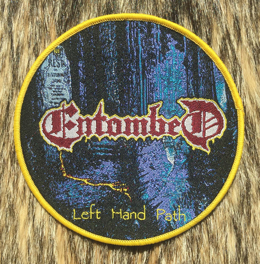 Entombed - Left Hand Path Yellow Border Circular Patch