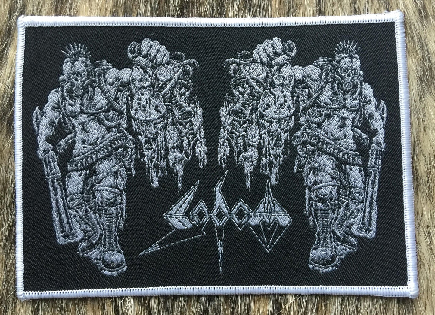 Sodom - Partisan White Border Patch