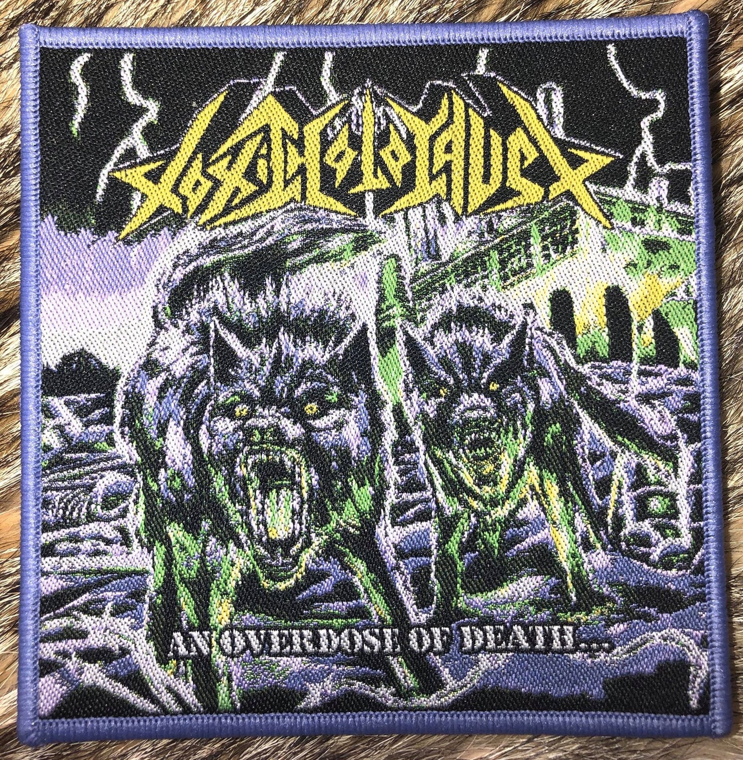 Toxic Holocaust - An Overdose of Death Various Coloured Border Patch