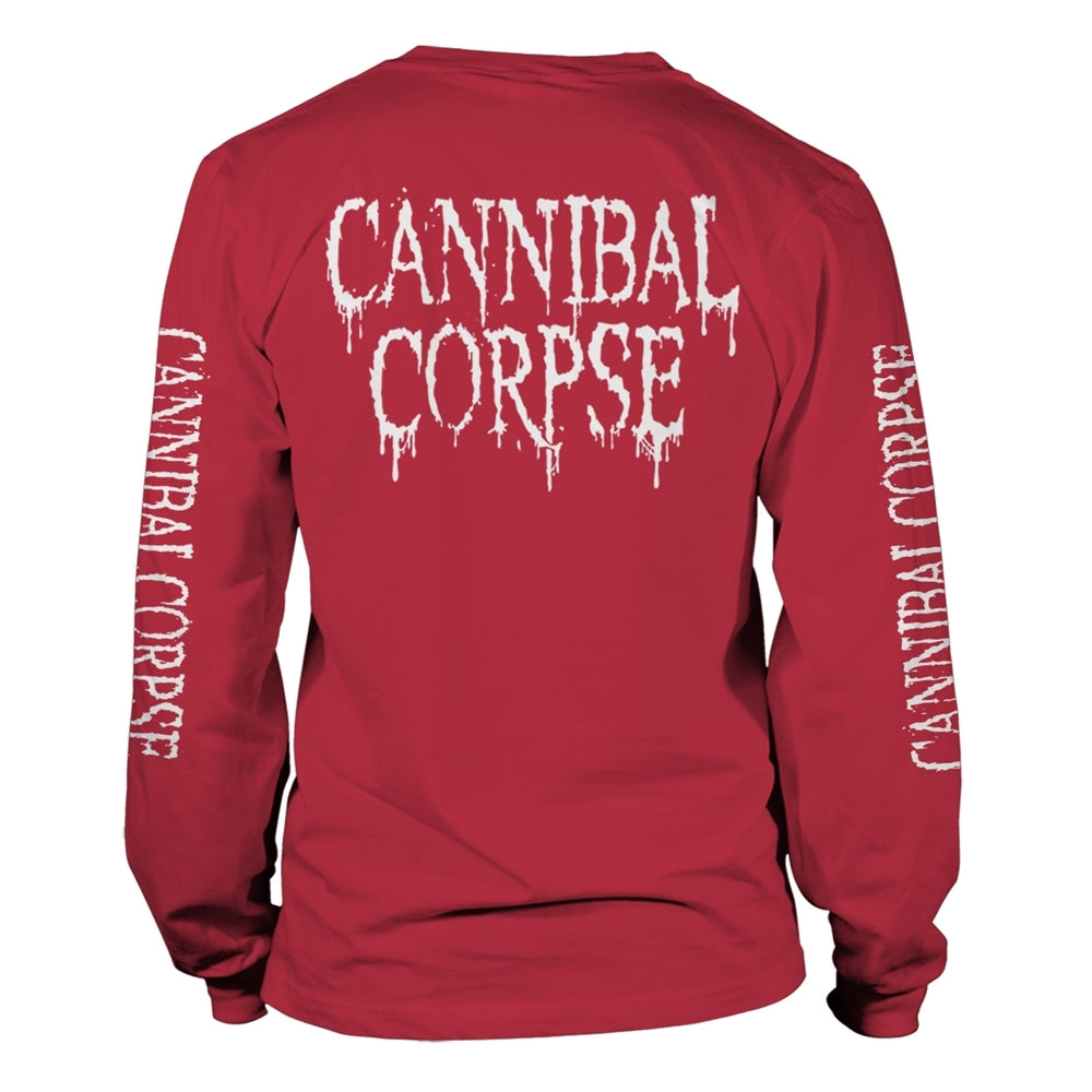 Cannibal Corpse - Pile of Skulls Red Long Sleeve Shirt