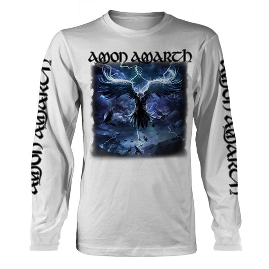 Amon Amarth - Raven's Flight White Long Sleeve Shirt