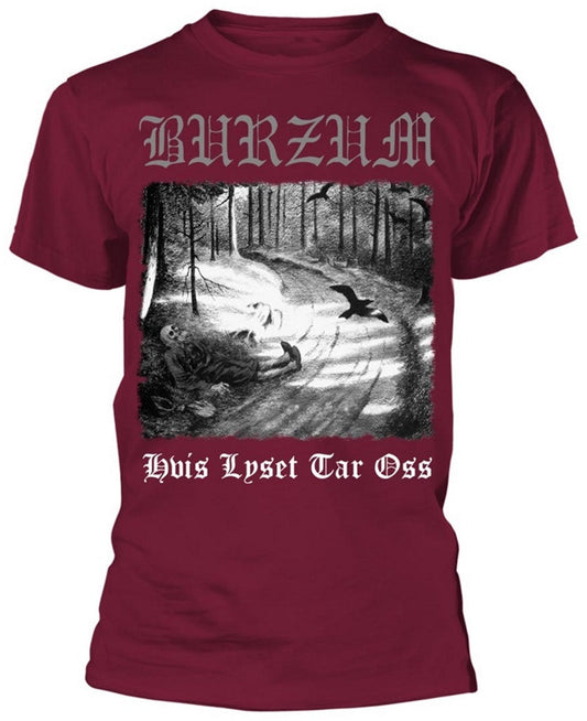 Burzum - Hvis Lyset Tar Oss Maroon Short Sleeved T-shirt