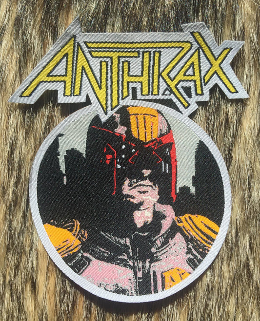 Anthrax - I Am the Law Judge Dredd and Logo Cut Out Patch