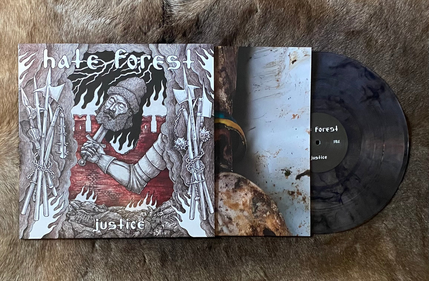 Hate Forest - Justice Coloured & Black Vinyl EP