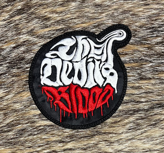 The Devils Blood - The Time Of No Time Evermore Red and White Cut Out Logo Patch