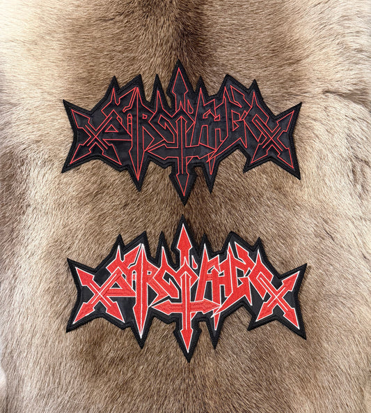 Sarcofago - Cut Out Logo Large Patch
