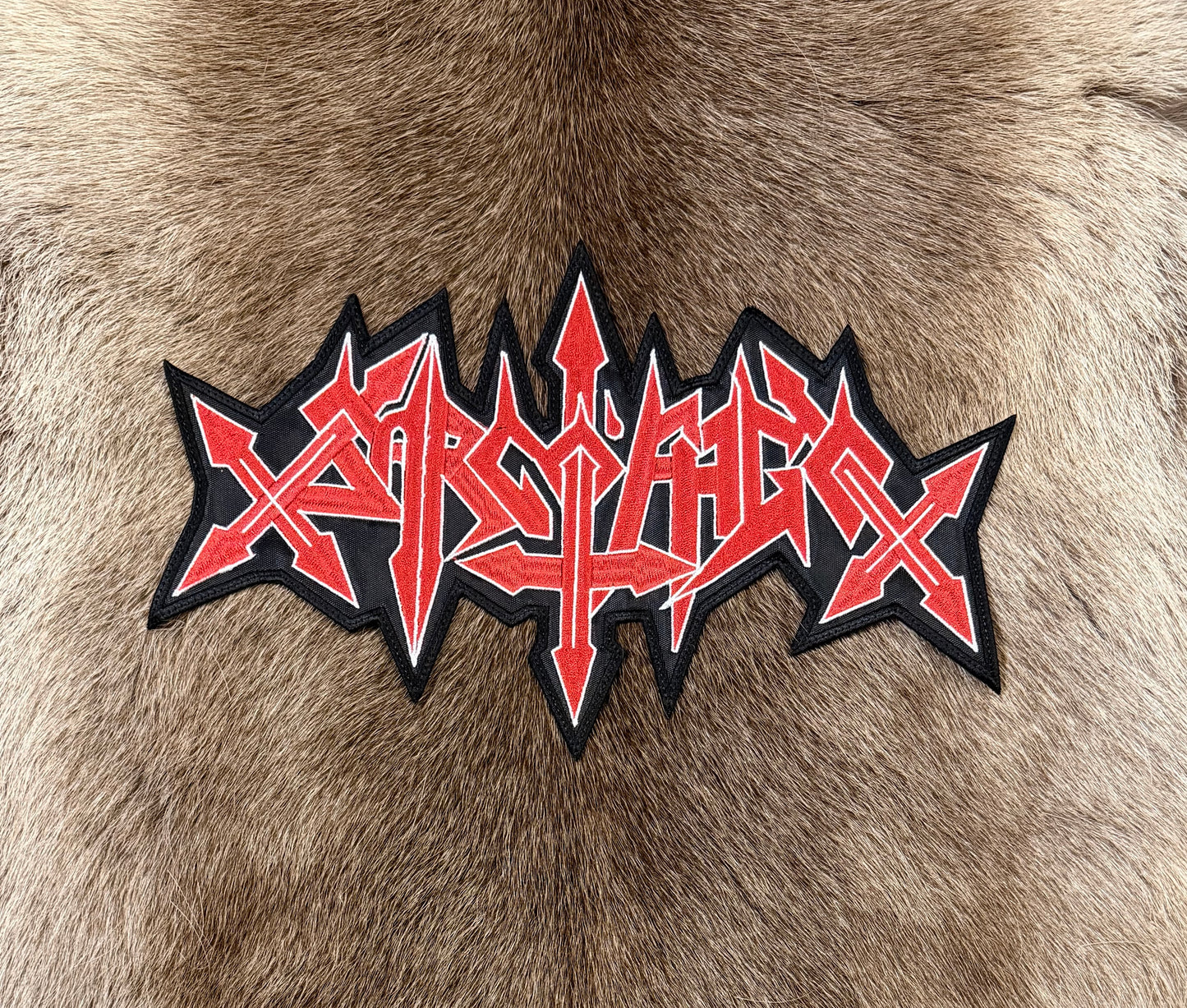 Sarcofago - Cut Out Logo Large Patch