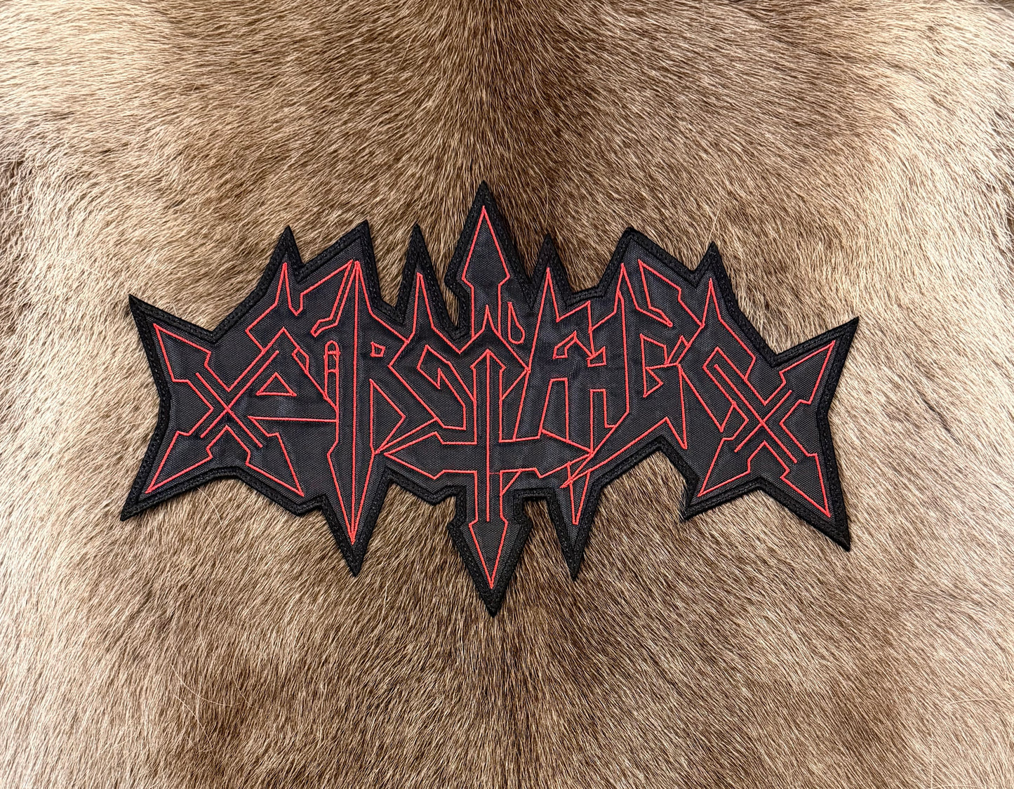 Sarcofago - Cut Out Logo Large Patch