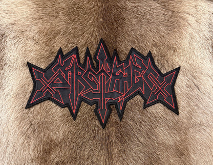 Sarcofago - Cut Out Logo Large Patch