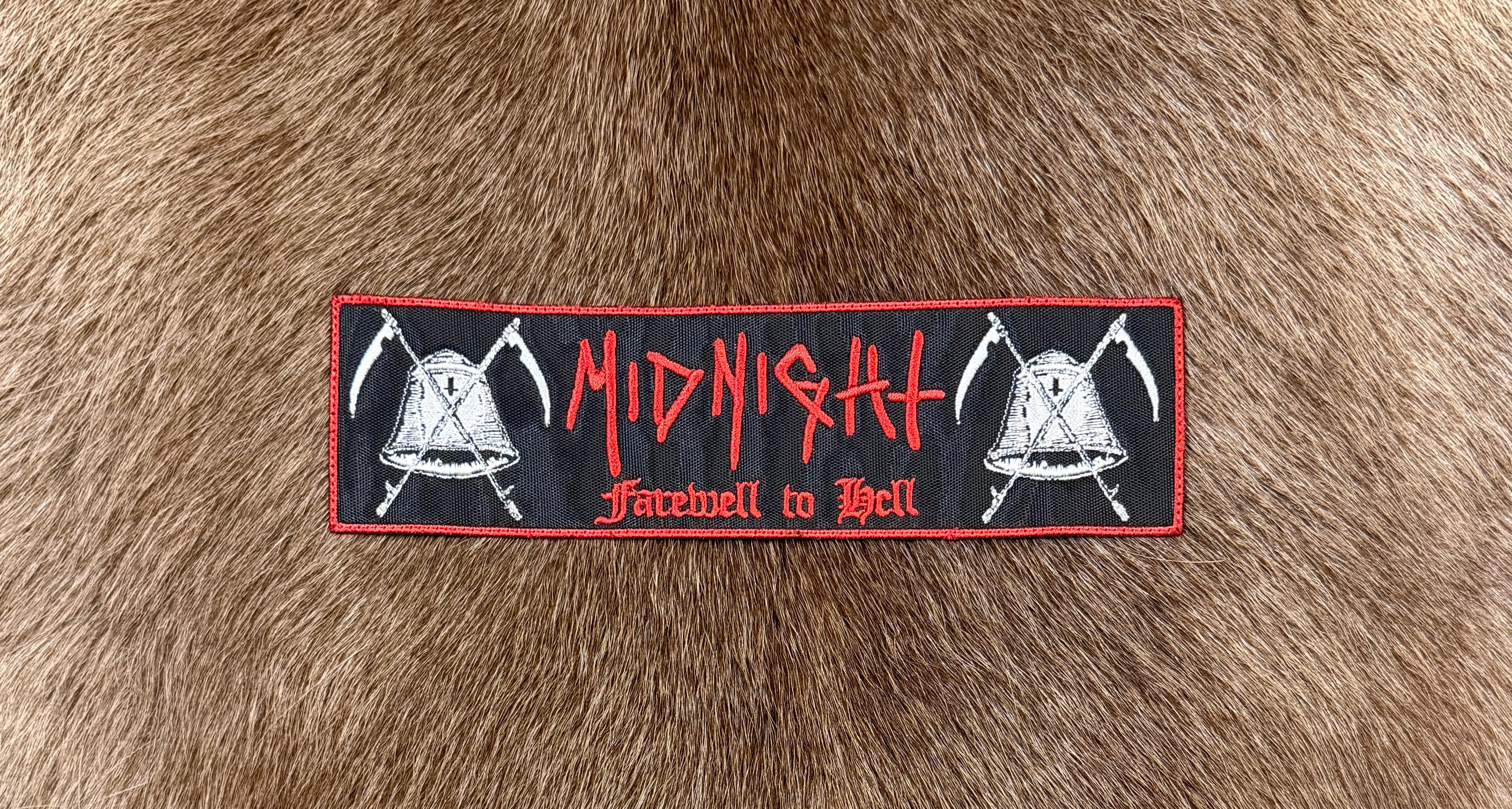 Midnight - Farewell To Hell Strip Patch – Mercian Storm Mailorder
