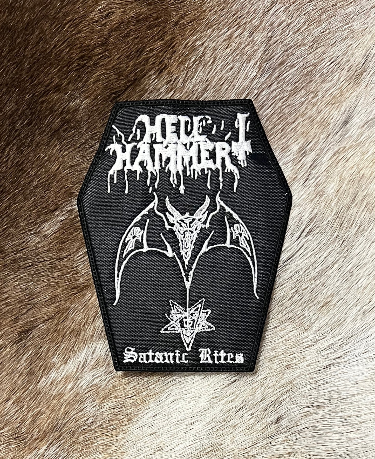 Hell Hammer -Satanic Rites Coffin Patch