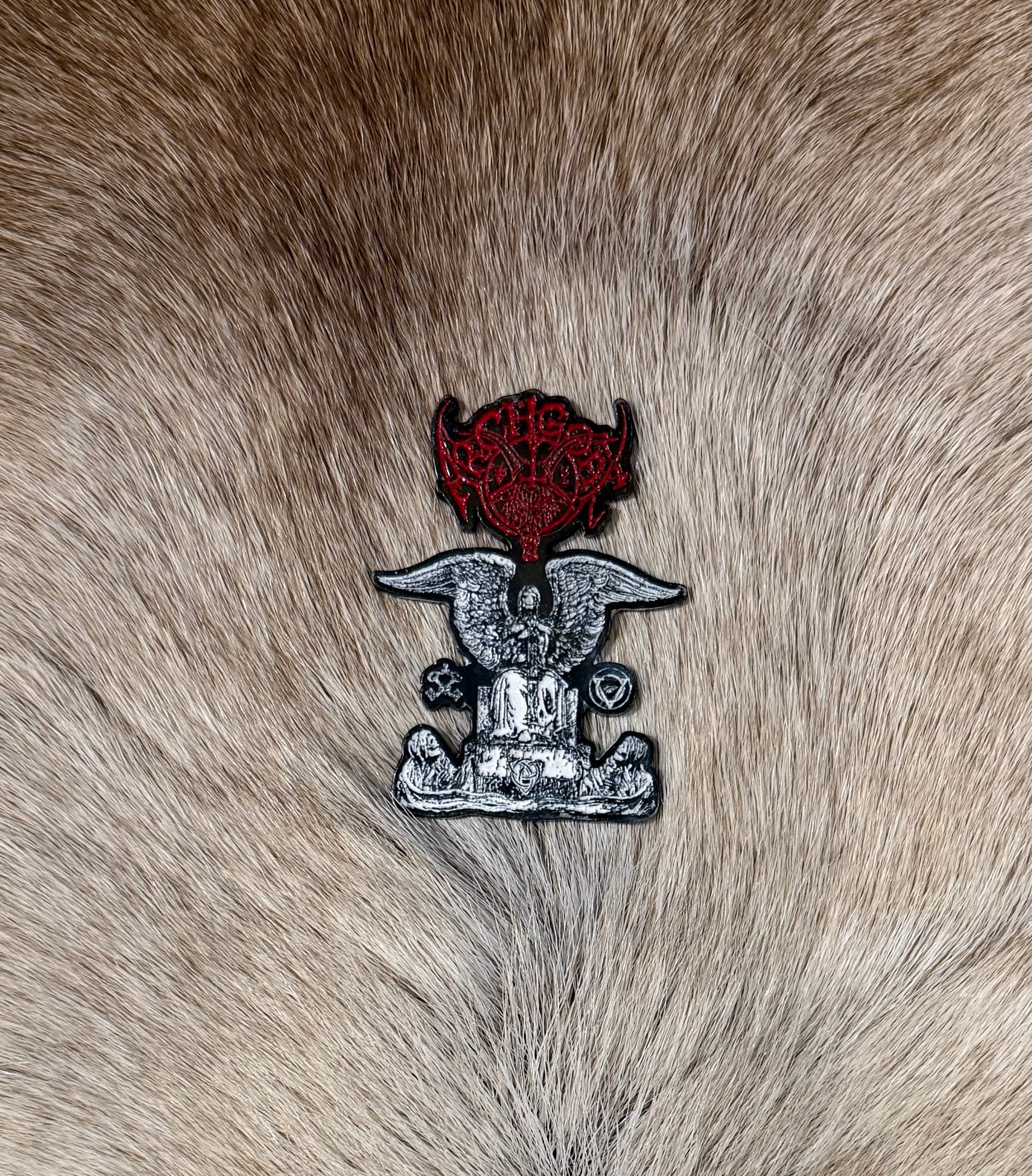 Archgoat - Death Angel Sitting On Throne Metal Pin