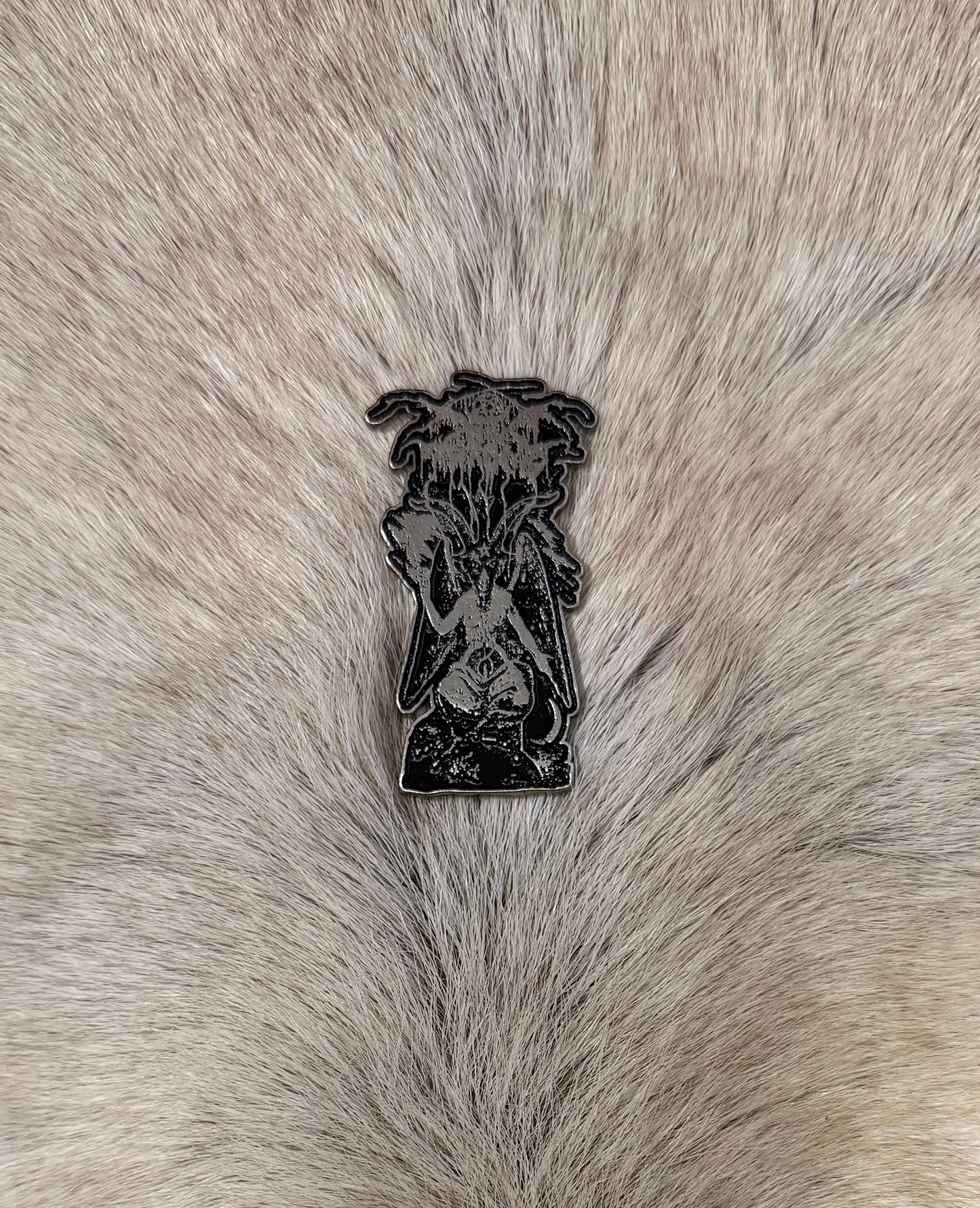 Dark Throne - Logo & Baphomet Metal Pin