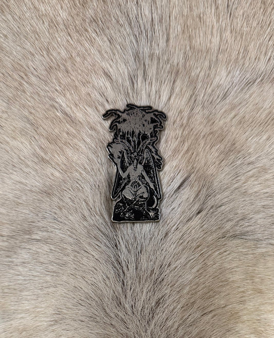 Dark Throne - Logo & Baphomet Metal Pin