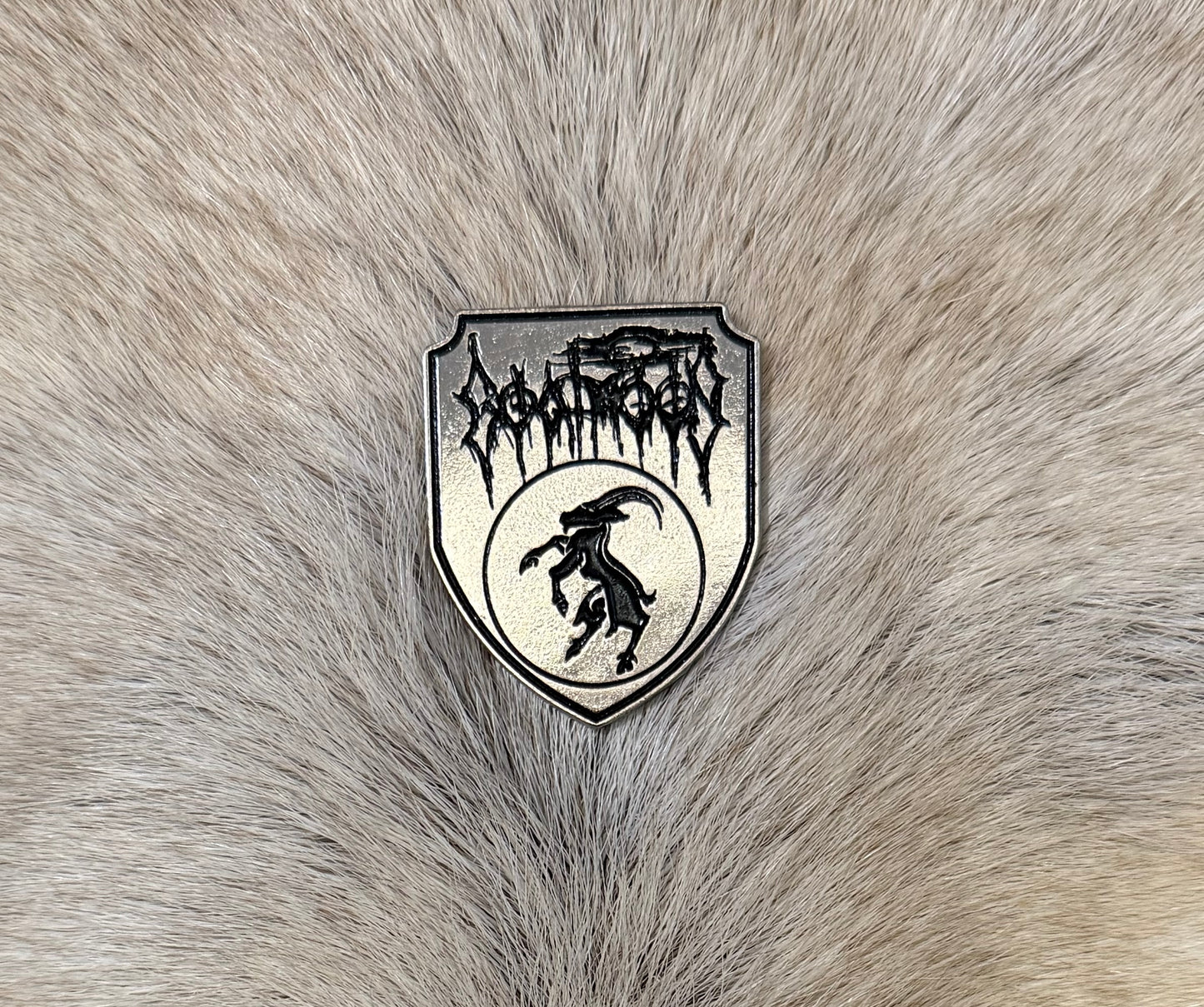 Goatmoon - Logo & Goat Shield Metal Pin