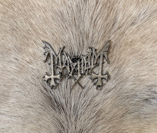 Mayhem Logo Metal Pin