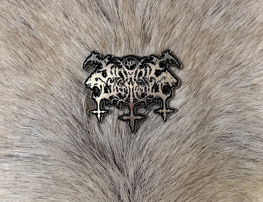 Satanic Warmaster - Wolves Logo Metal Pin