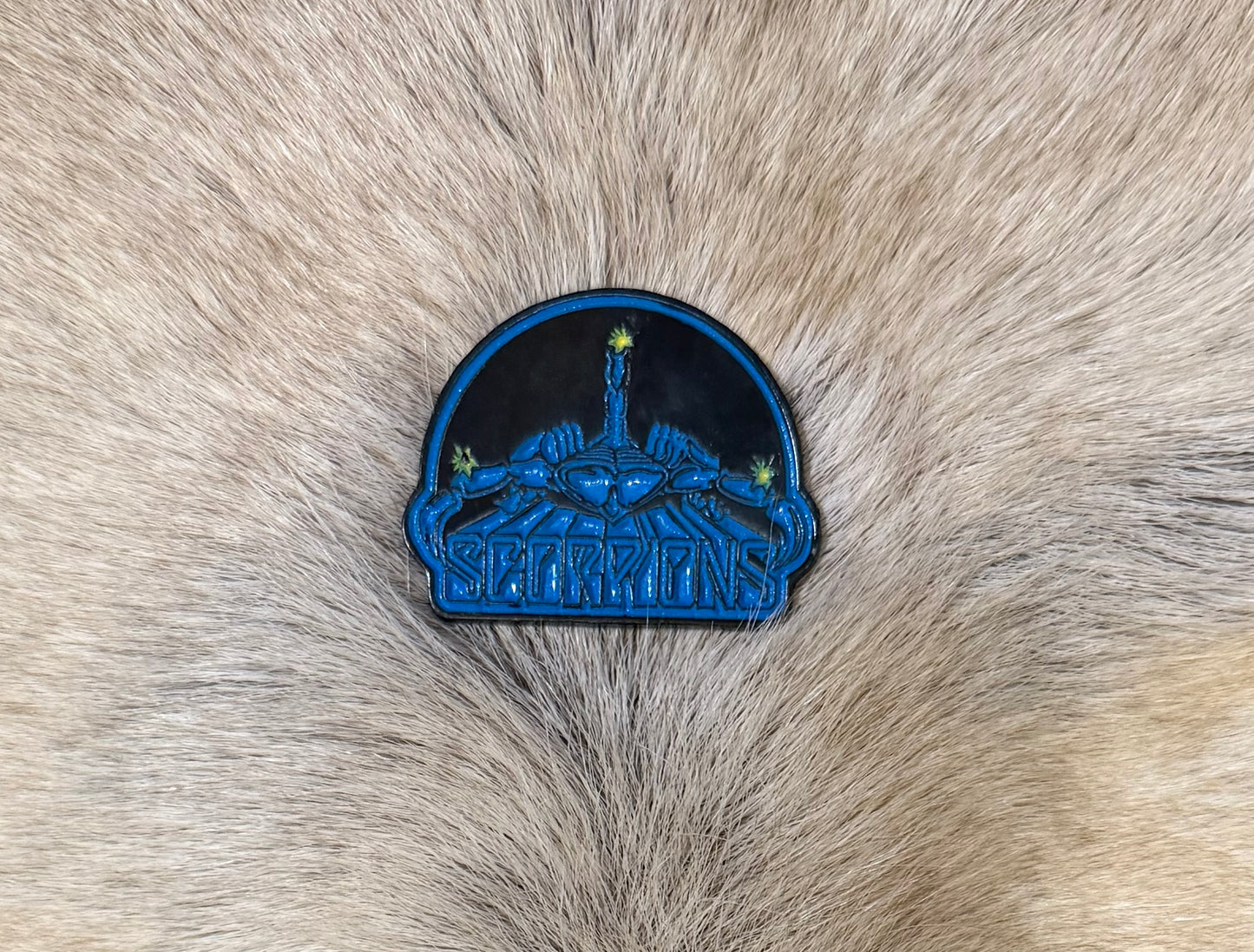 Scorpions - Blue Colour Metal Pin