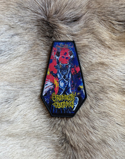 Malevolent Creation - The Ten Commandments Inverted Coffin Shaped Patch
