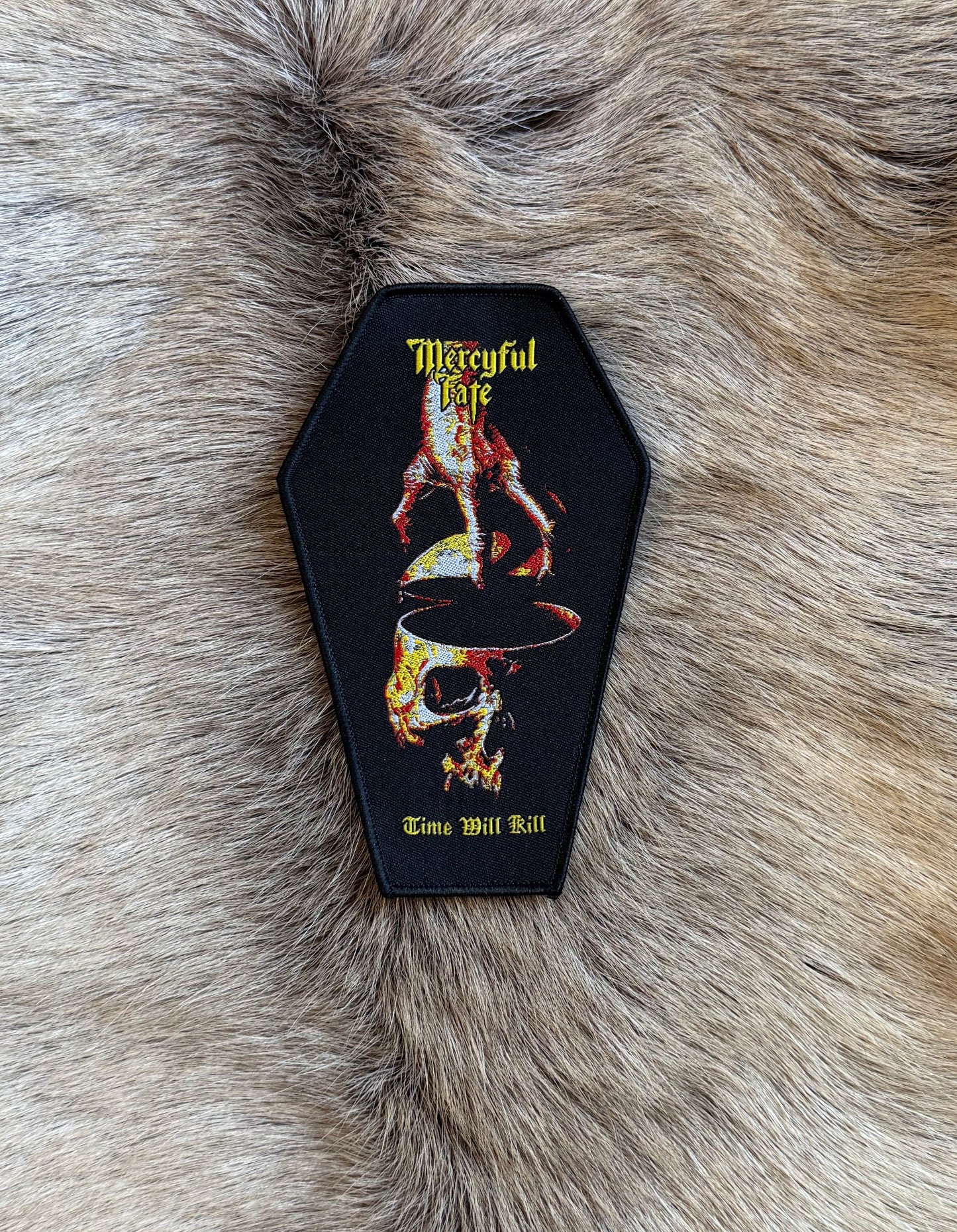 Mercyful Fate - Time Will Kill Coffin Shaped Patch
