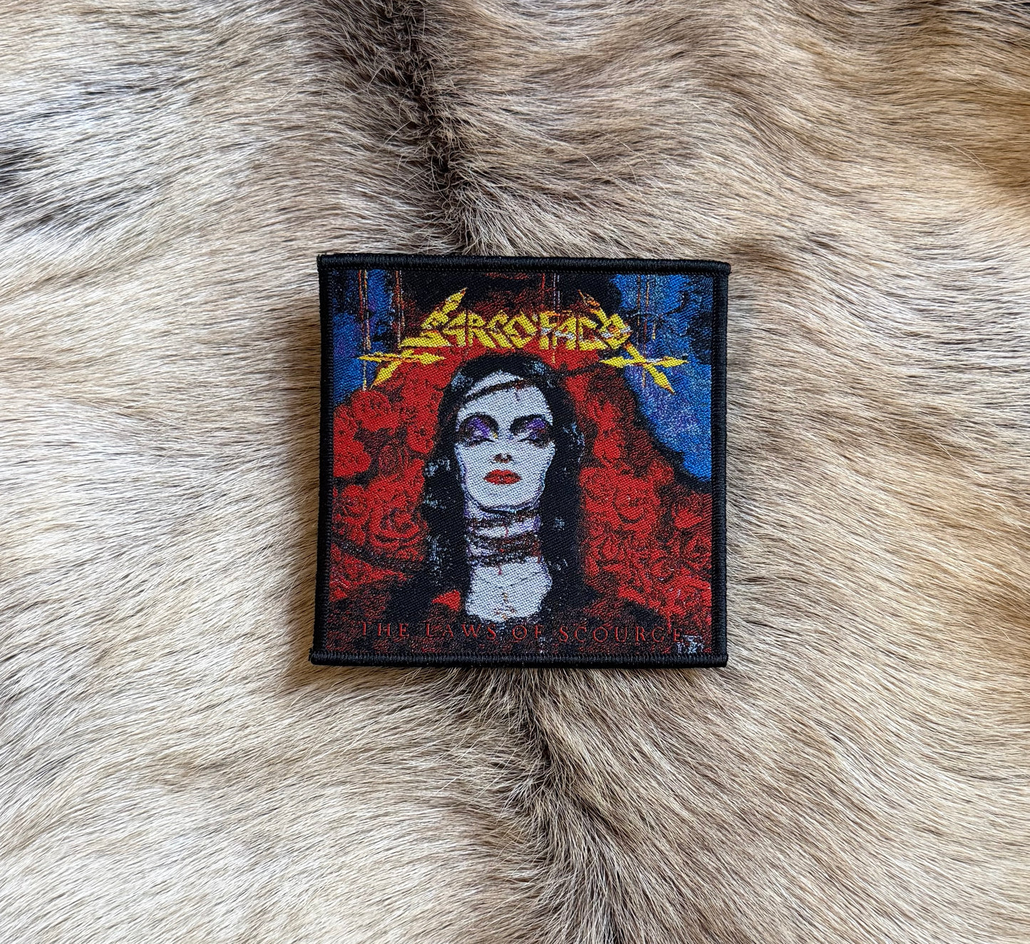 Sarcofago - Laws Of Scourge Square Patch