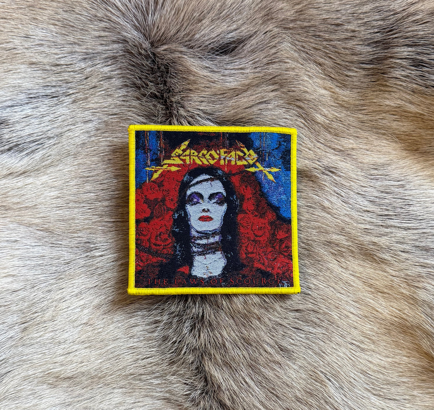Sarcofago - Laws Of Scourge Square Patch